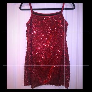 Red Sequin Top